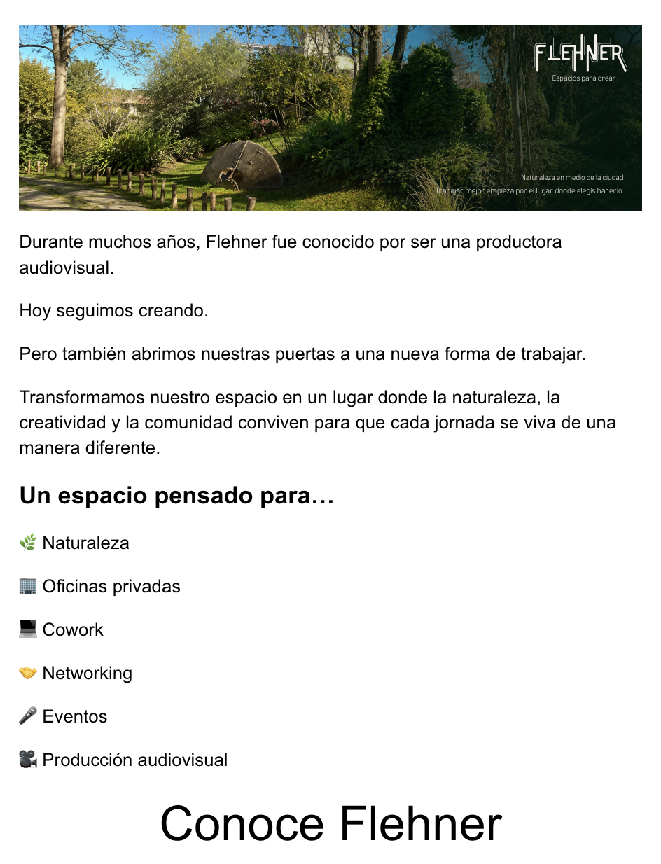 Mailing de la campaña para Flehner